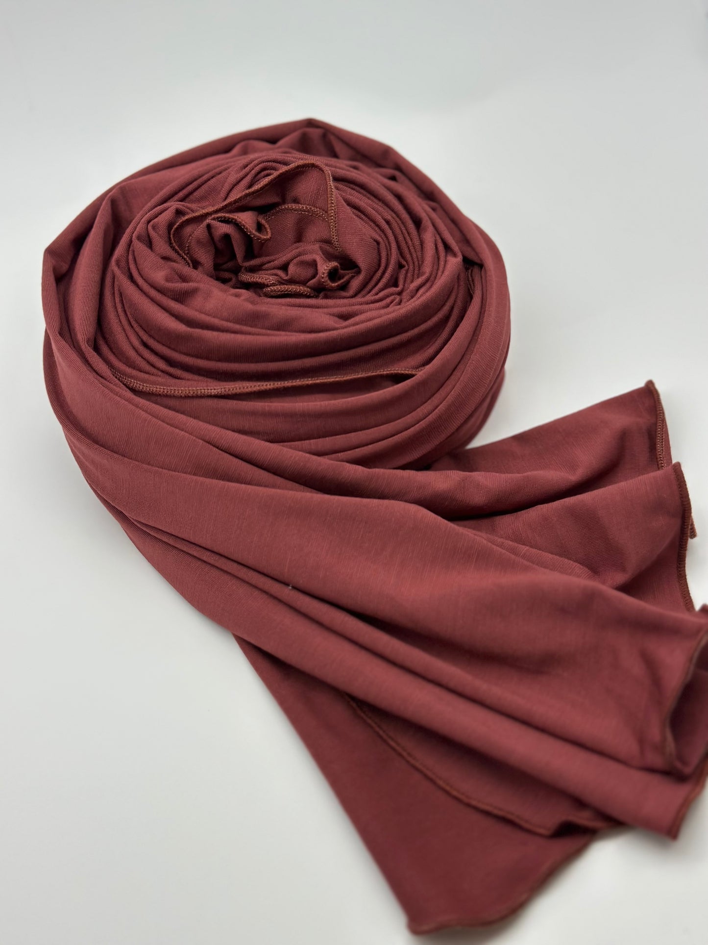 Jersey Hijab rotbraun/kupfer