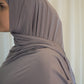 Jersey Hijab hellgrau