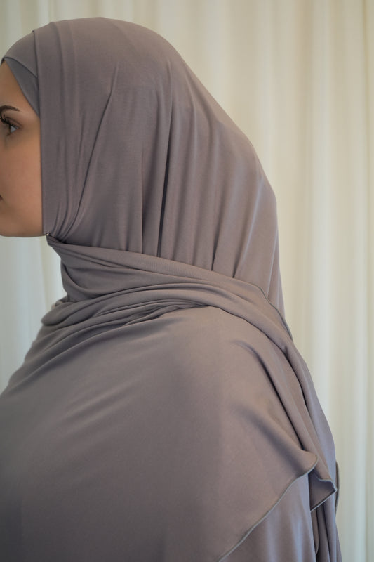 Jersey Hijab hellgrau