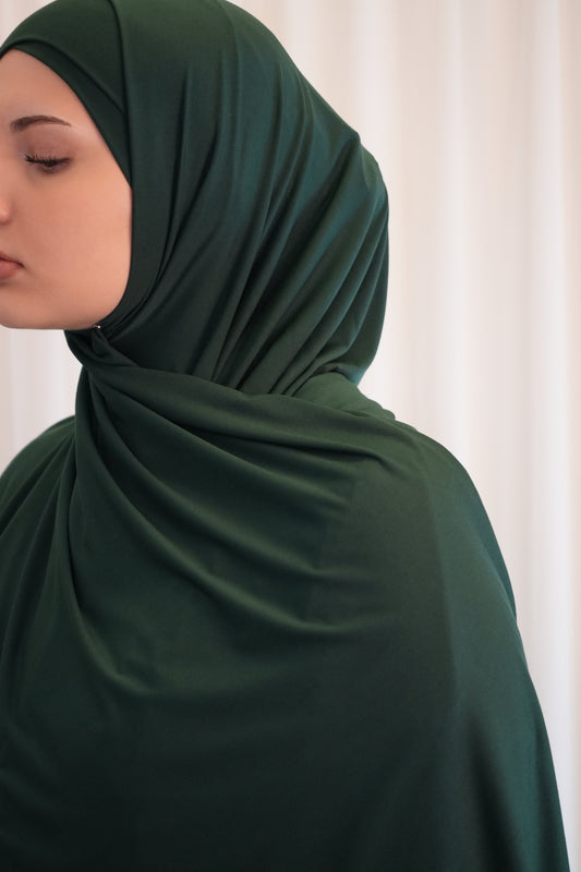 Jersey Hijab Tannengrün