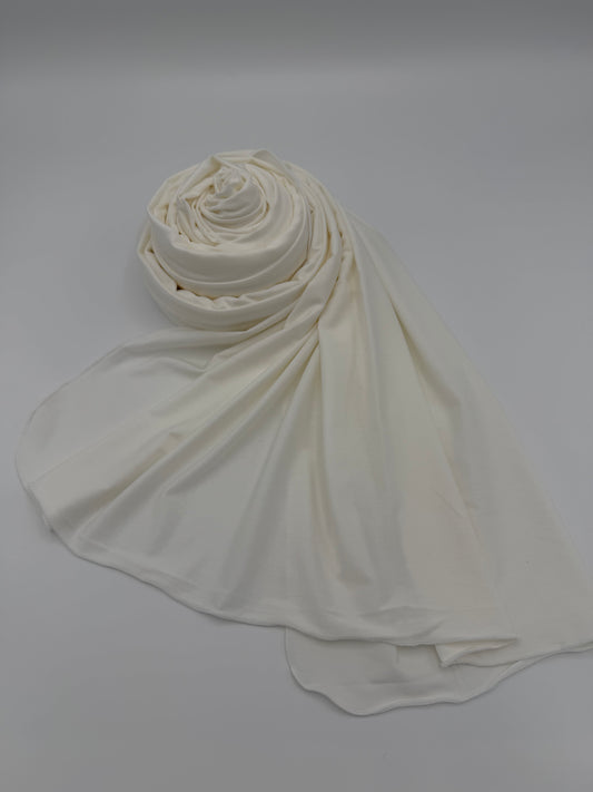 Jersey Hijab ivory elfenbein