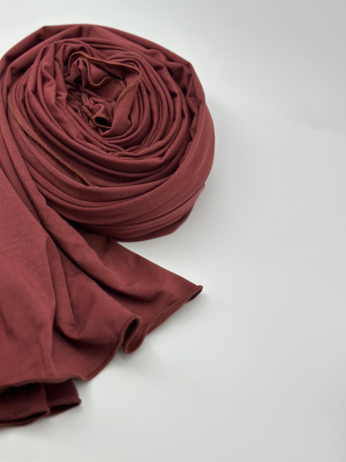 Jersey Hijab rotbraun/kupfer