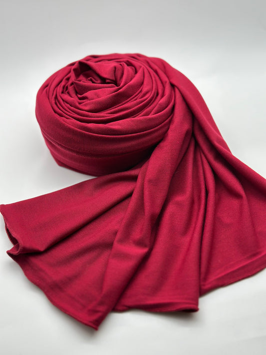 Jersey Hijab Himbeerrot