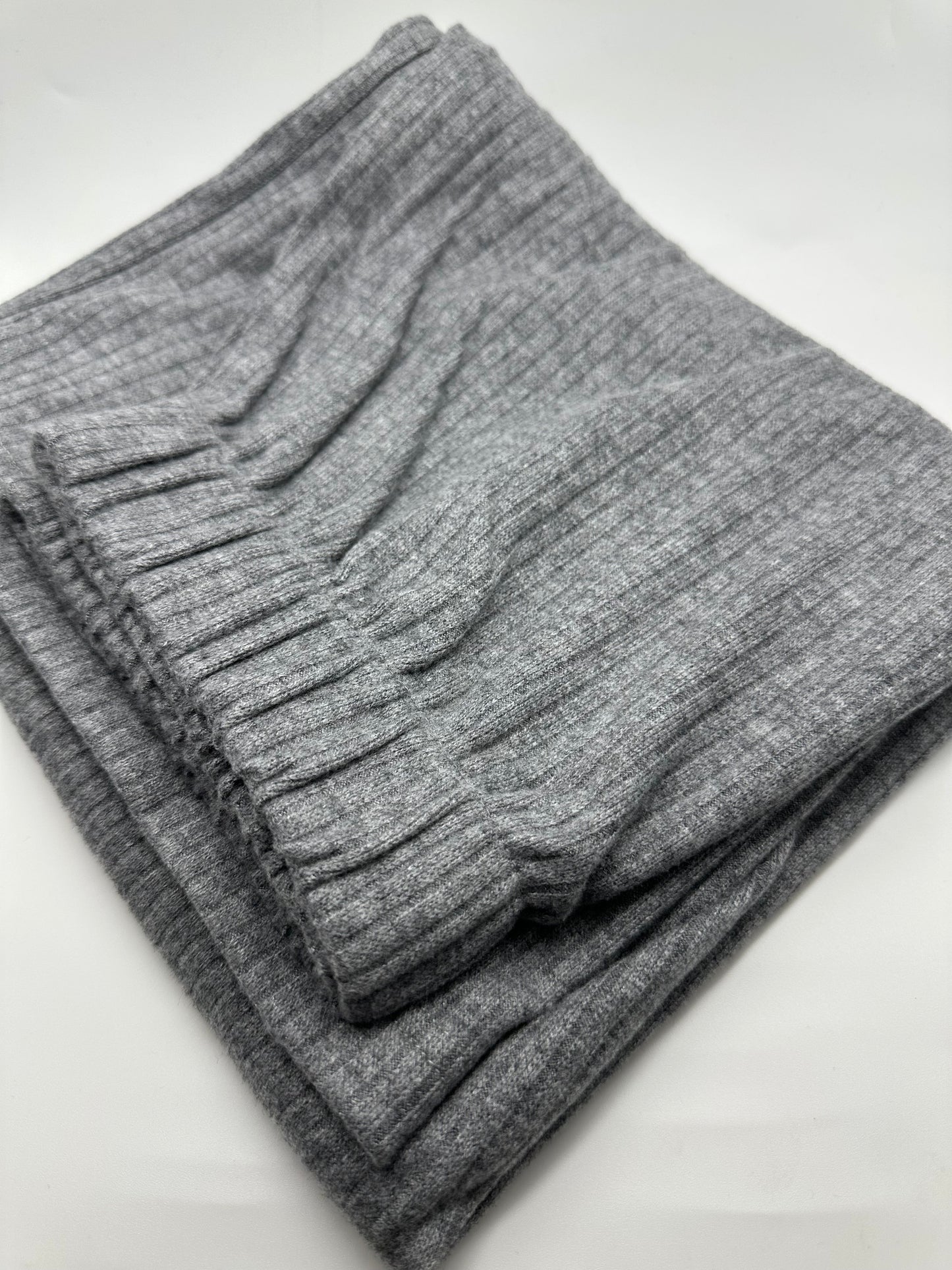 Bleistiftrock Strick hellgrau