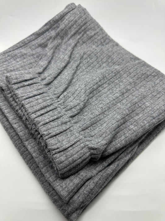 Bleistiftrock Strick hellgrau