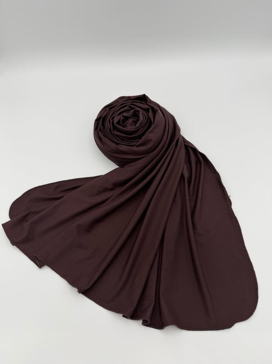 Jersey Hijab braun limitiert