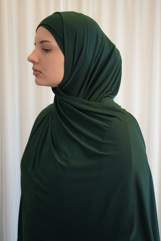 Jersey Hijab tannengrün
