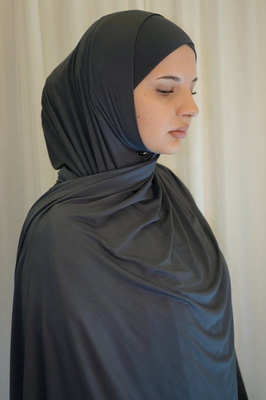 Jersey Hijab dunkelgrau