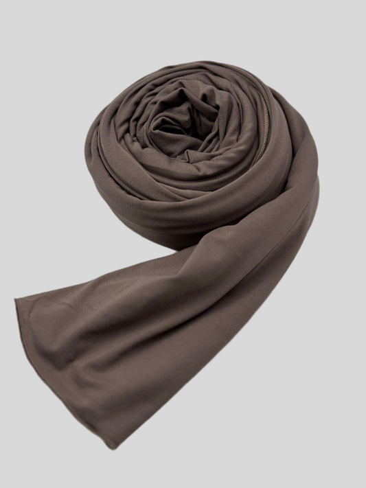 Jersey Hijab taupe braun
