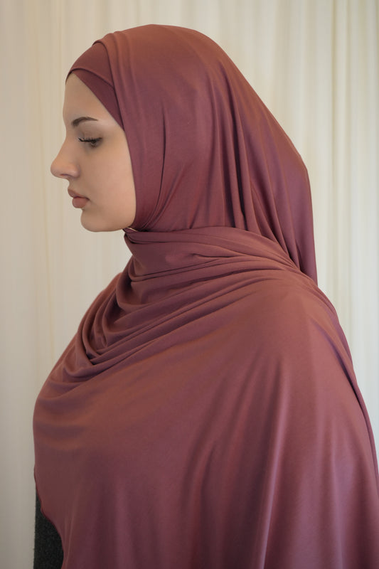 ✨ NEU Jersey Hijab altrosa